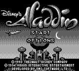 Aladdin (Europe) Title Screen